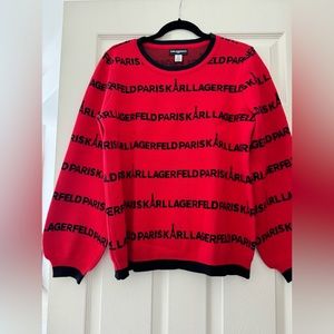 Black and red crew neck sweater size medium!!!